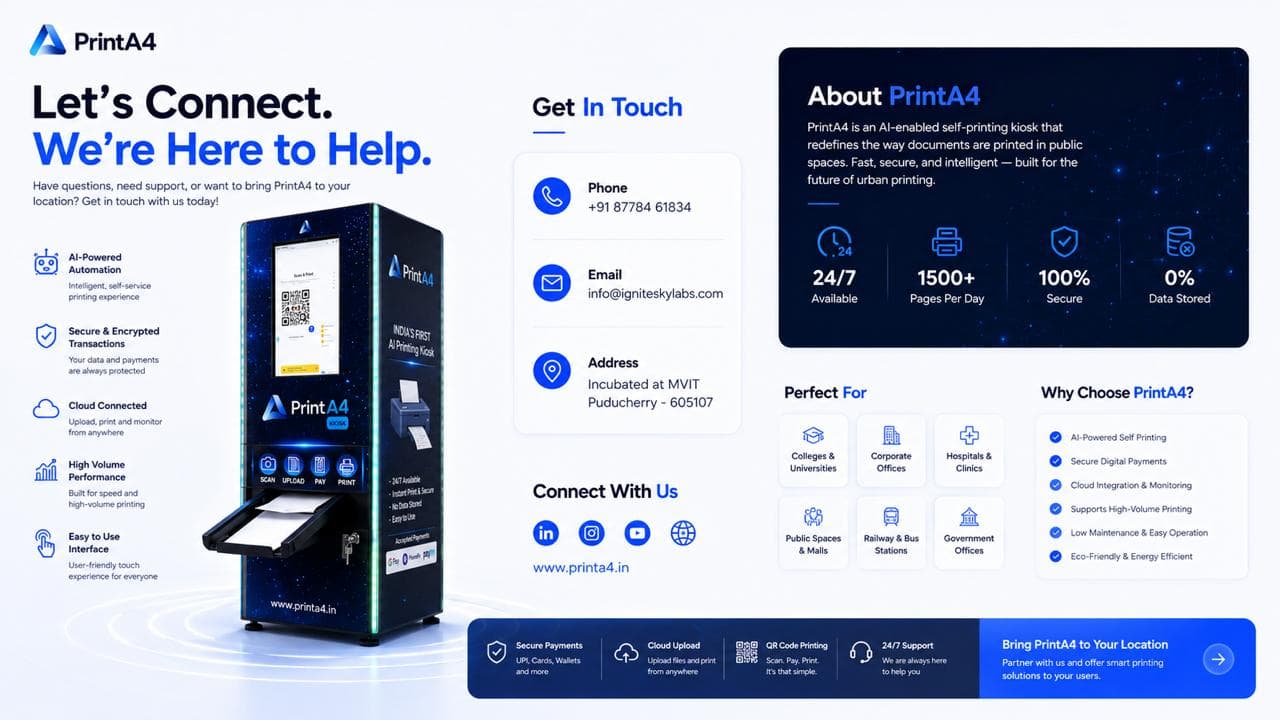PrintA4 Kiosk